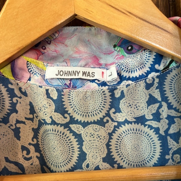 Johnny Was Cozumel Xanthe Printed Sleeveless Silk Tunic - Picture 5 of 10